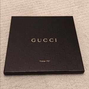 Gucci scarf box with pink ribbon